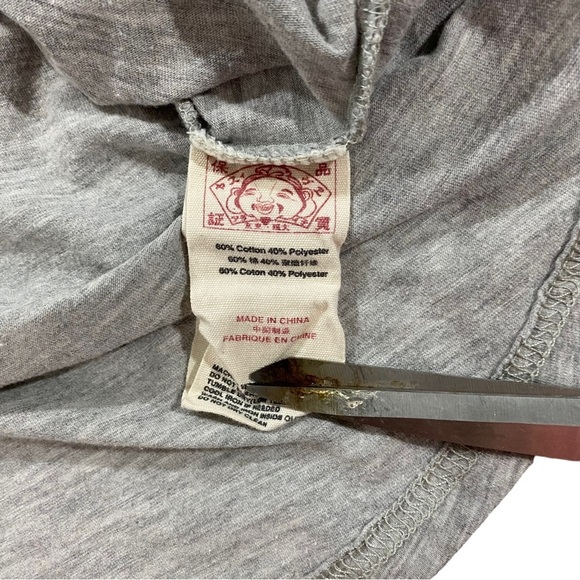 Evisu Men Heather Grey Evisu Osaka Print Racerback Tank T-Shirt Sz S Patch Japan - Picture 8 of 15